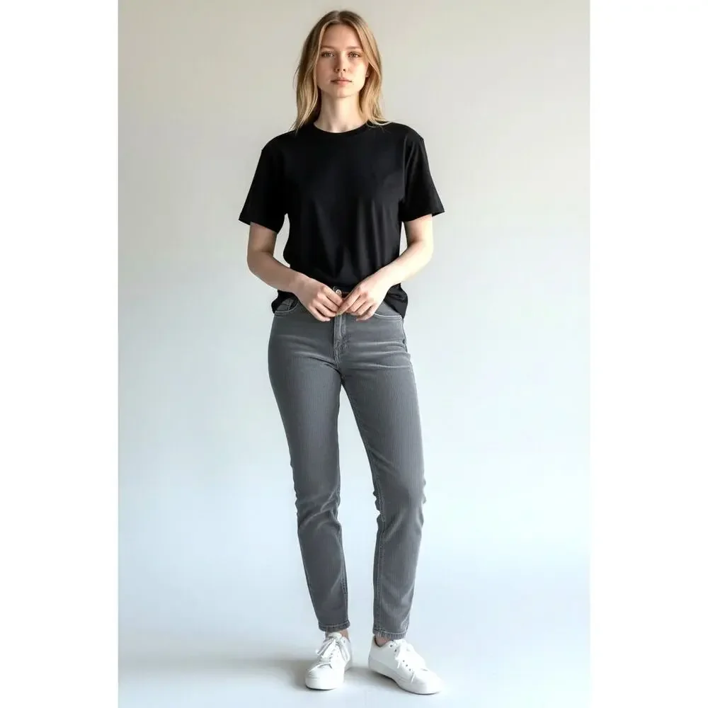 Patagonia Womens Fitted Corduroy Pants Organic Cotton Gray Blue Size 27 - Picture 1 of 9
